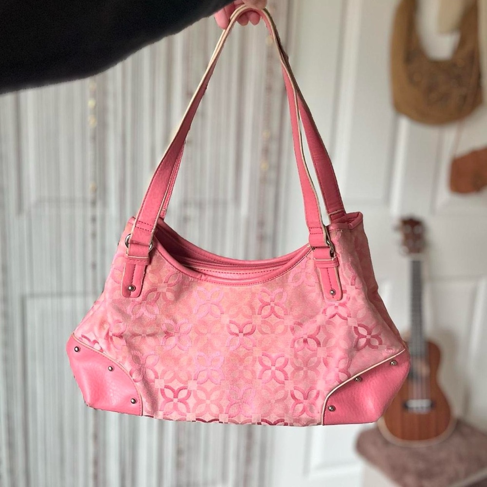 relic by fossil pink floral shoulder bag